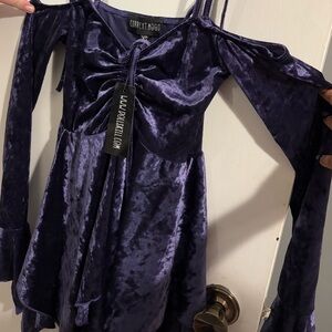 Current mood velour fairy dress